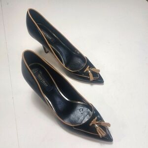 Banana Republic Black and Tan Heels with Tassels